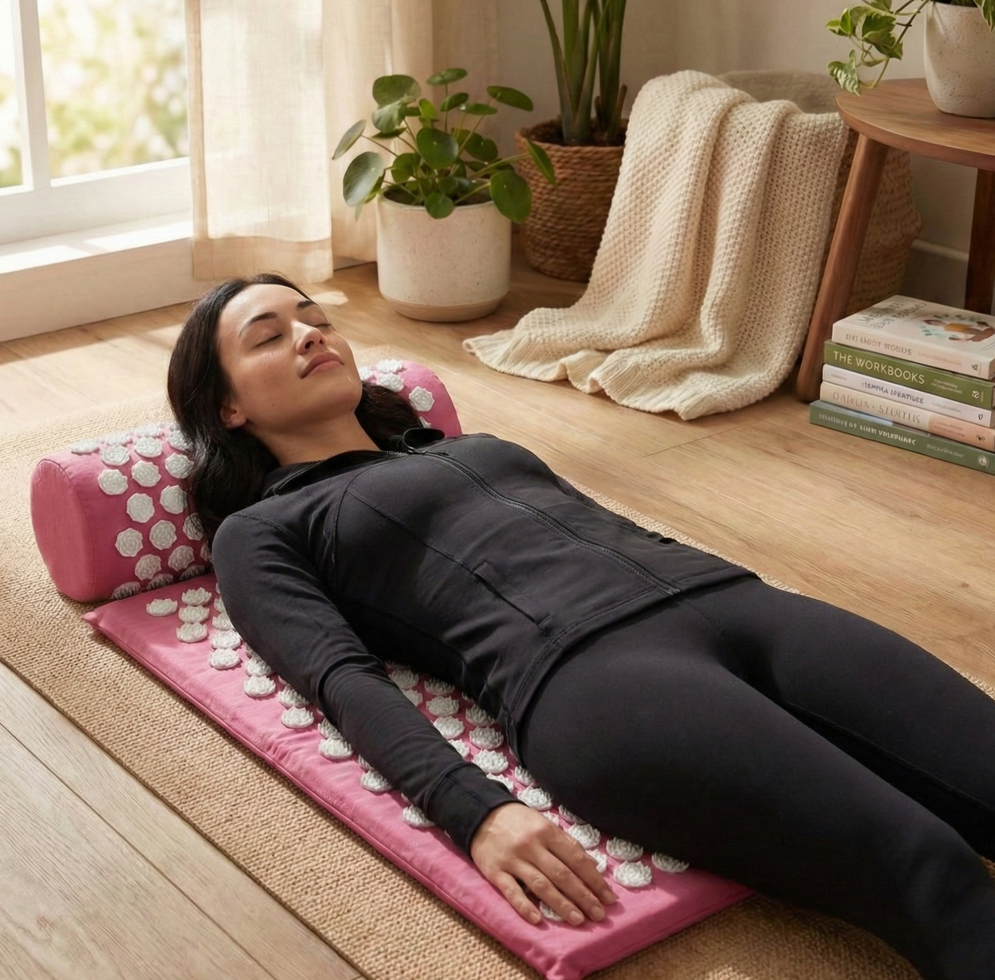 Acupuncture Massage Pad and Pillow Set with Yoga Mat